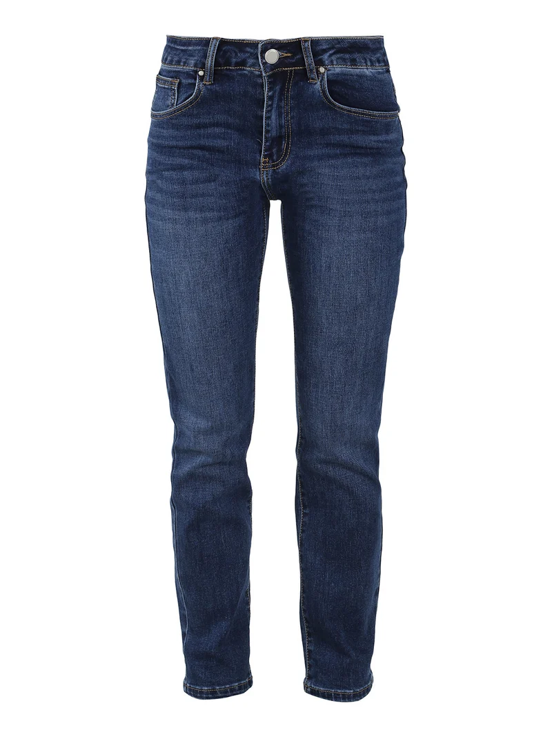 Jeans donna a gamba dritta con piccole borchie sul retro - jeans