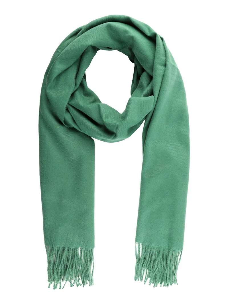 Sciarpa donna con frange - verde