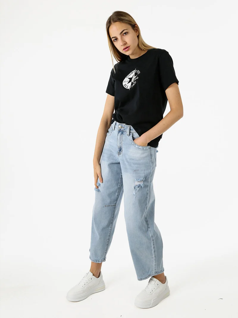 CHUCK TAYLOR T-shirt donna in cotone con logo - bianco