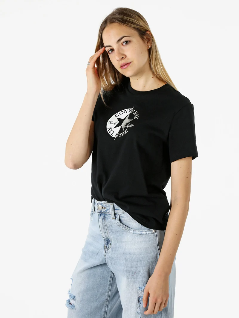 CHUCK TAYLOR T-shirt donna in cotone con logo - bianco