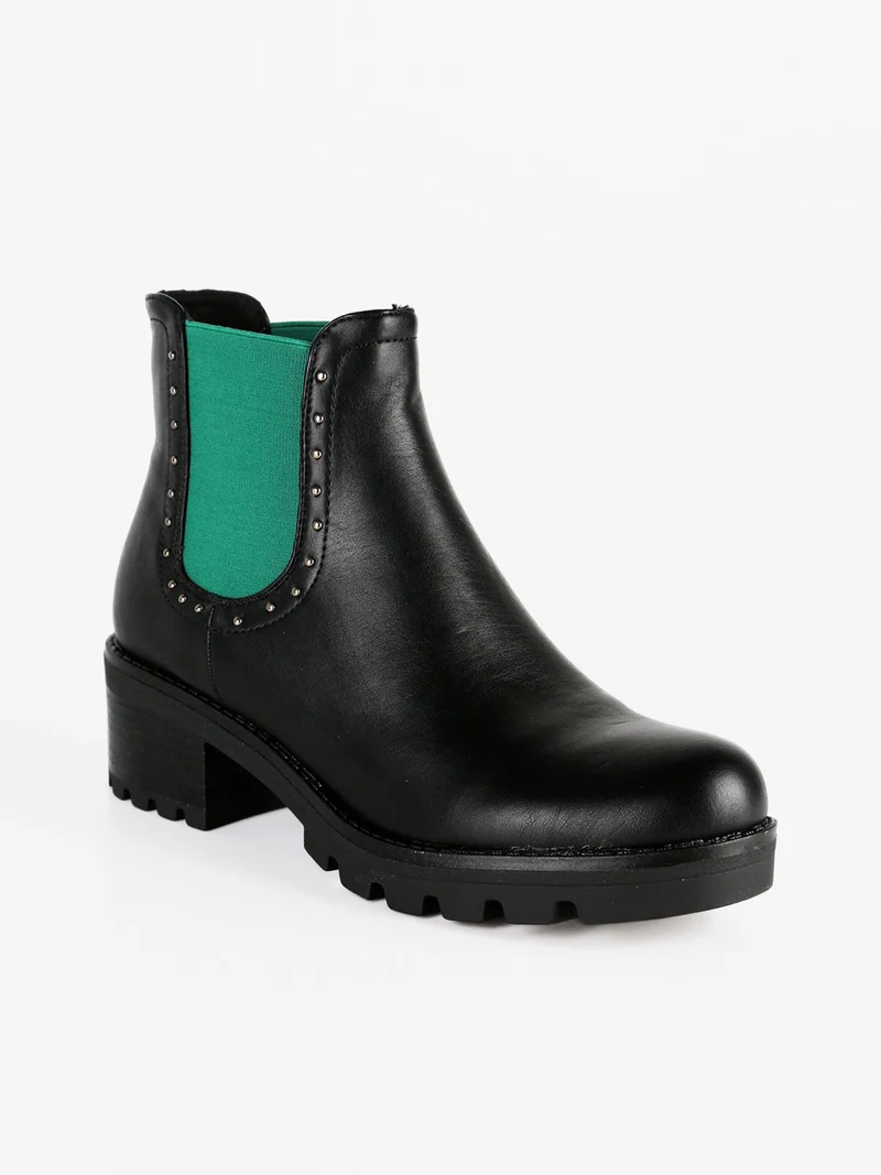 Stivaletti chelsea con borchie - verde