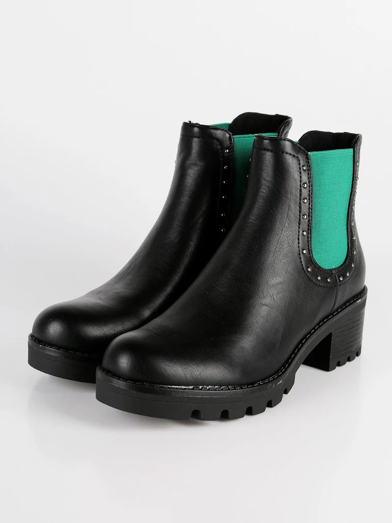 Stivaletti chelsea con borchie - verde