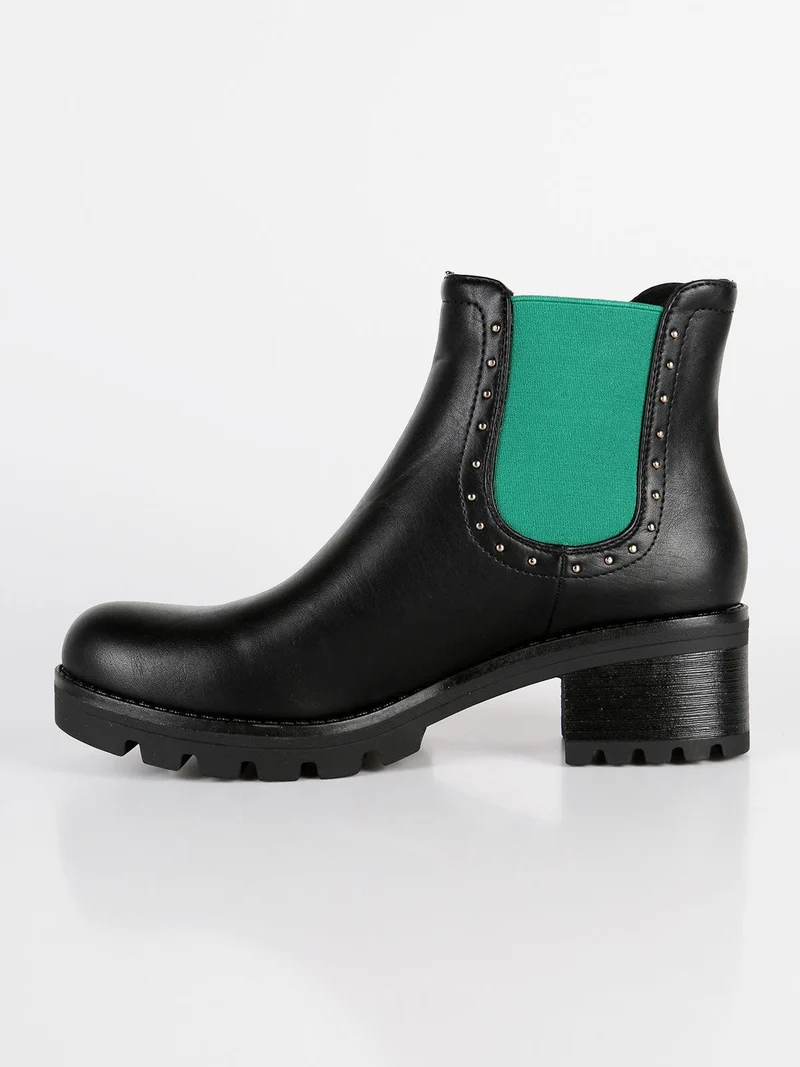 Stivaletti chelsea con borchie - verde