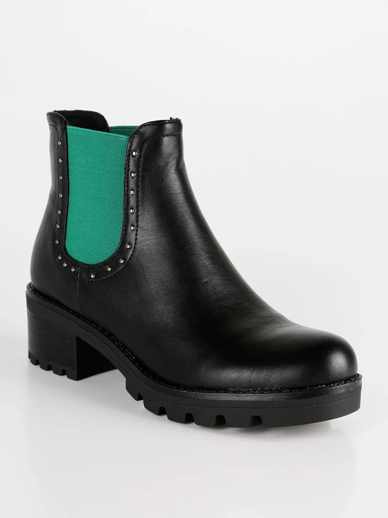 Stivaletti chelsea con borchie - verde