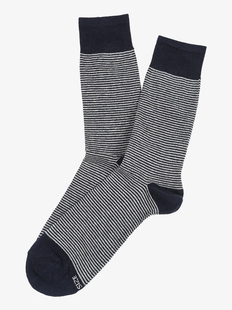 Calze lunghe da uomo rigate - blu scuro