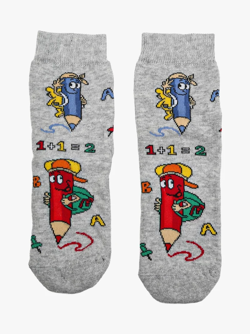 Confezione da 2 paia di calze antiscivolo da bambino - grigio chiaro