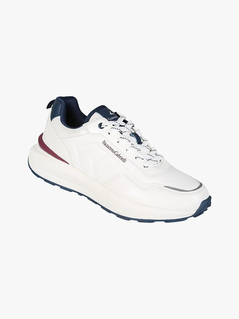 Sneakers stringate da uomo - bianco