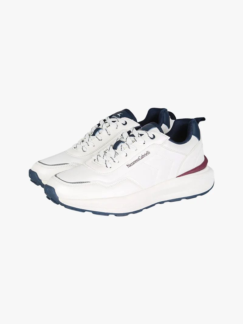Sneakers stringate da uomo - bianco