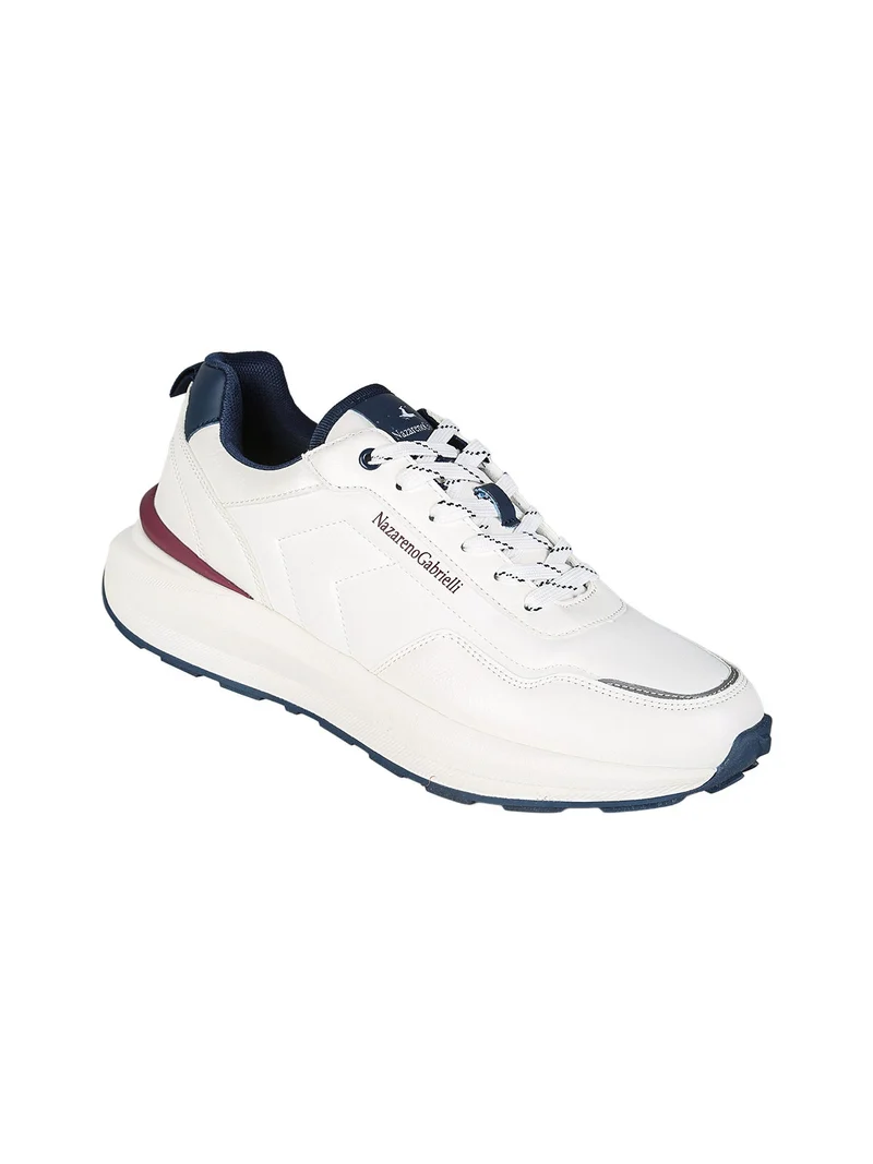 Sneakers stringate da uomo - bianco