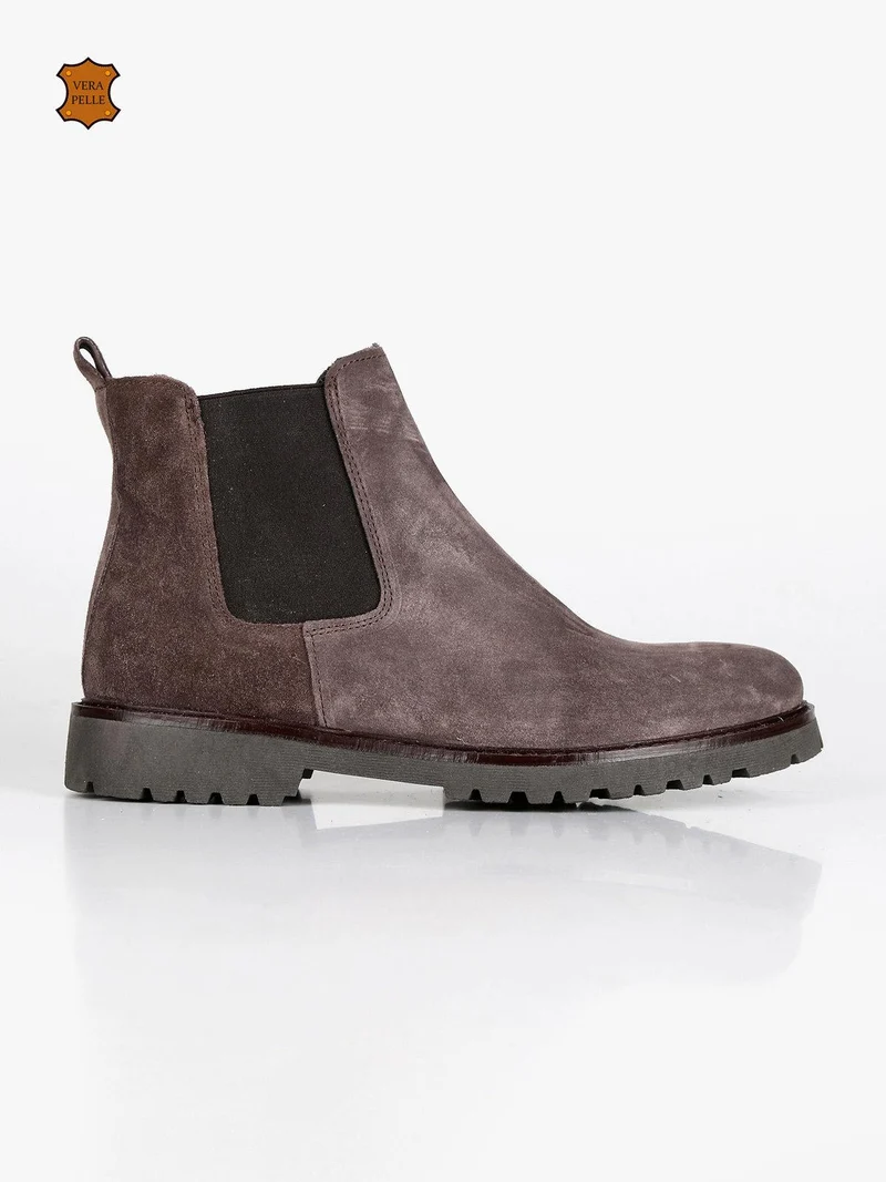Stivaletti chelsea scamosciati - taupe