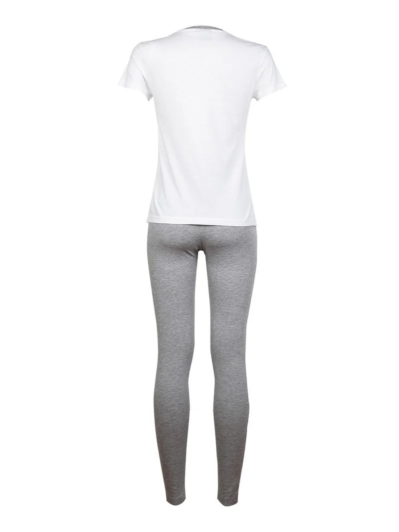 Completo sportivo donna in cotone - bianco