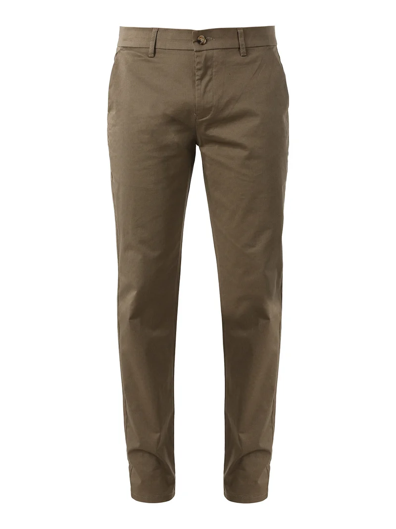 Pantaloni casual da uomo a vita bassa - fango