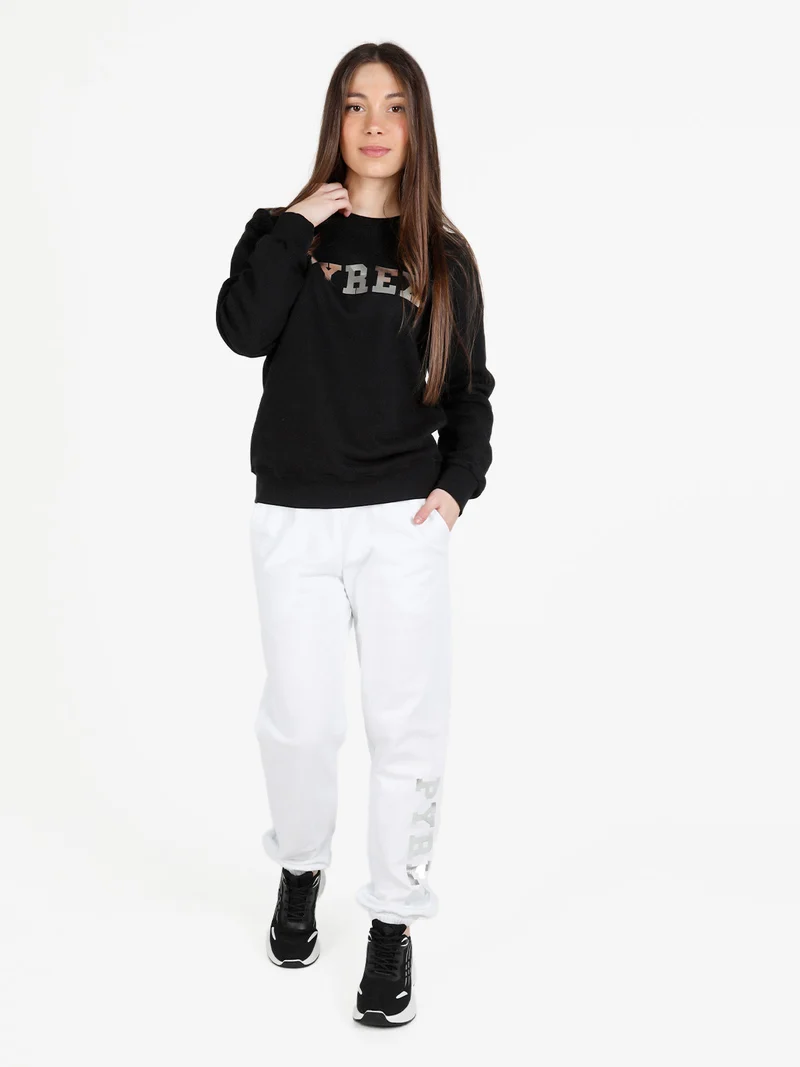Pantaloni donna sportivi in felpa - bianco