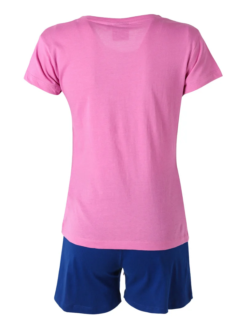Completo corto da donna in cotone - rosa
