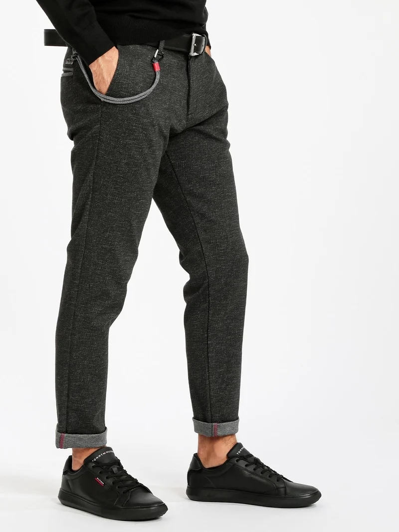 Pantaloni casual uomo - nero