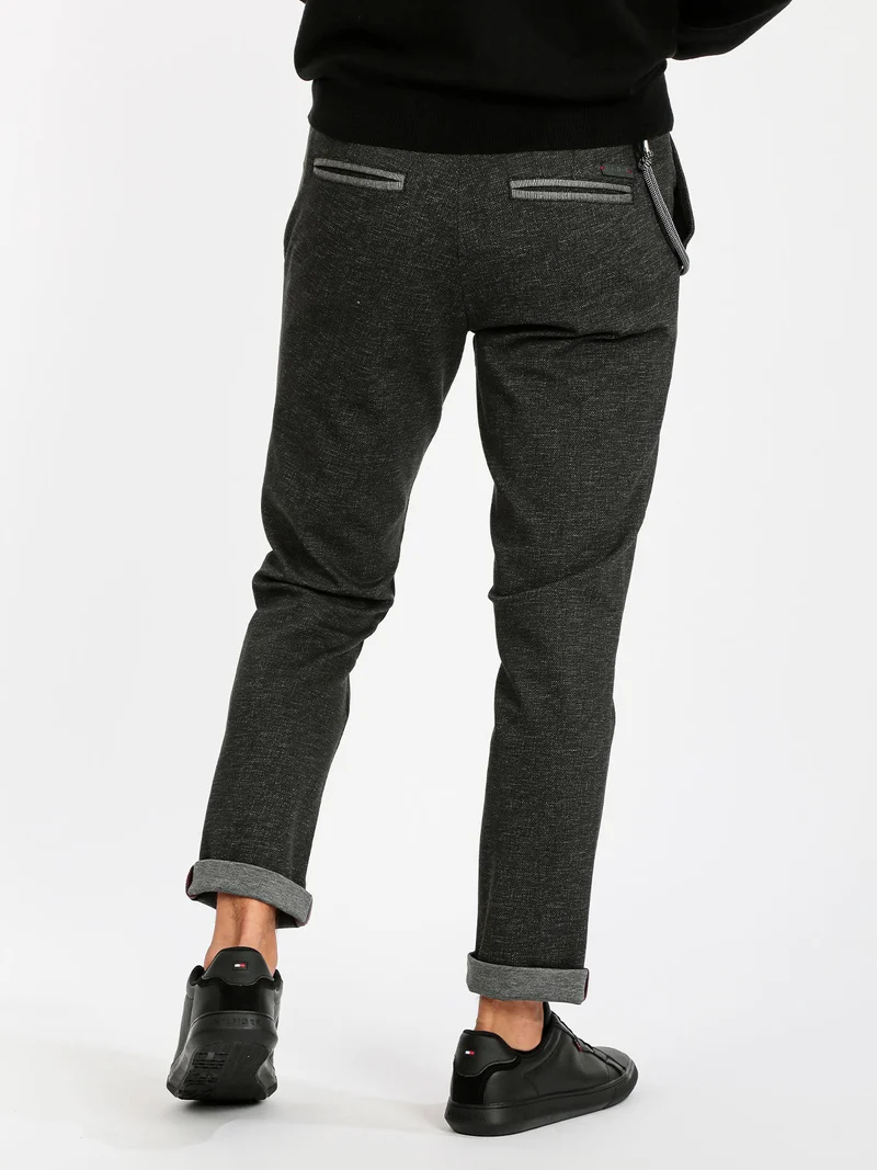 Pantaloni casual uomo - nero