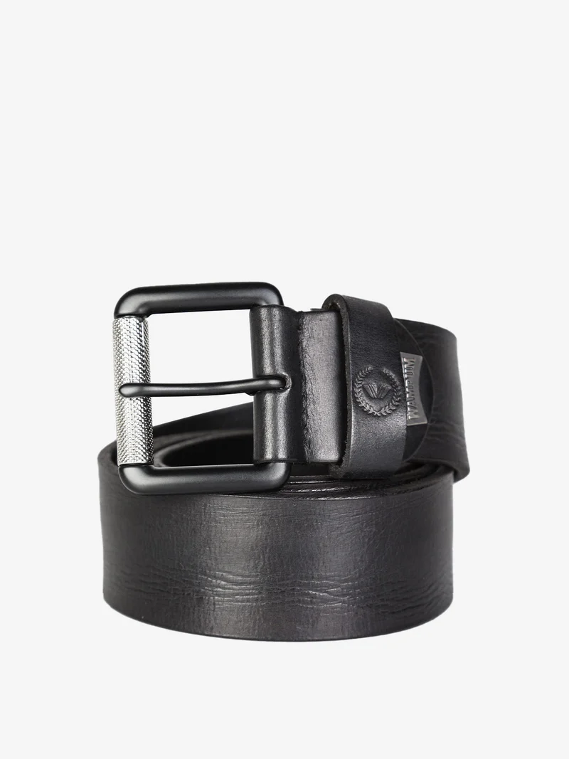 Cintura in pelle da uomo - nero