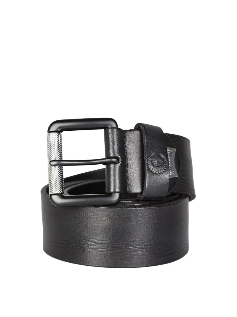 Cintura in pelle da uomo - nero