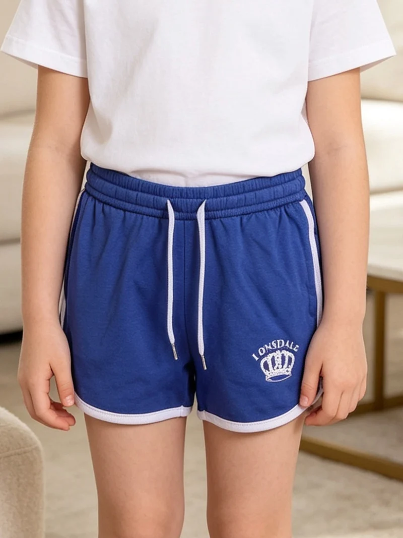 Shorts da ragazza in cotone - blu