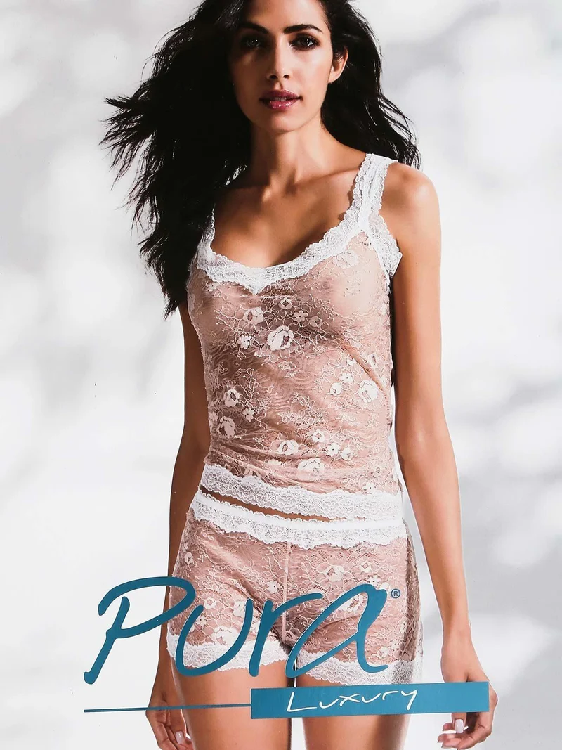 Luxury P0610C Top intimo pizzo + culotte - rosa