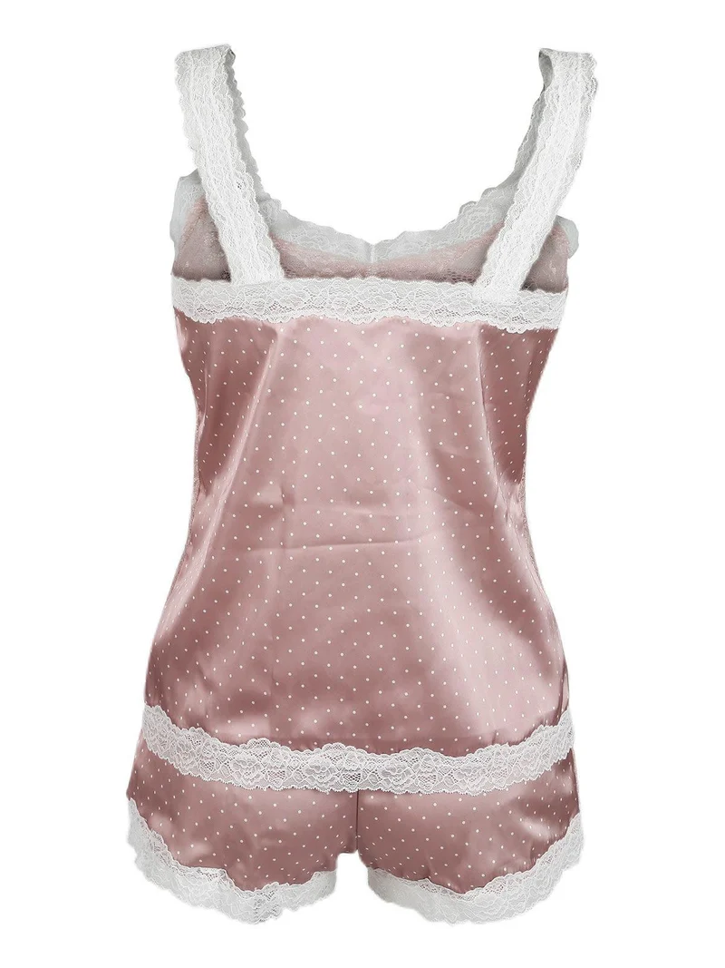Luxury P0610C Top intimo pizzo + culotte - rosa