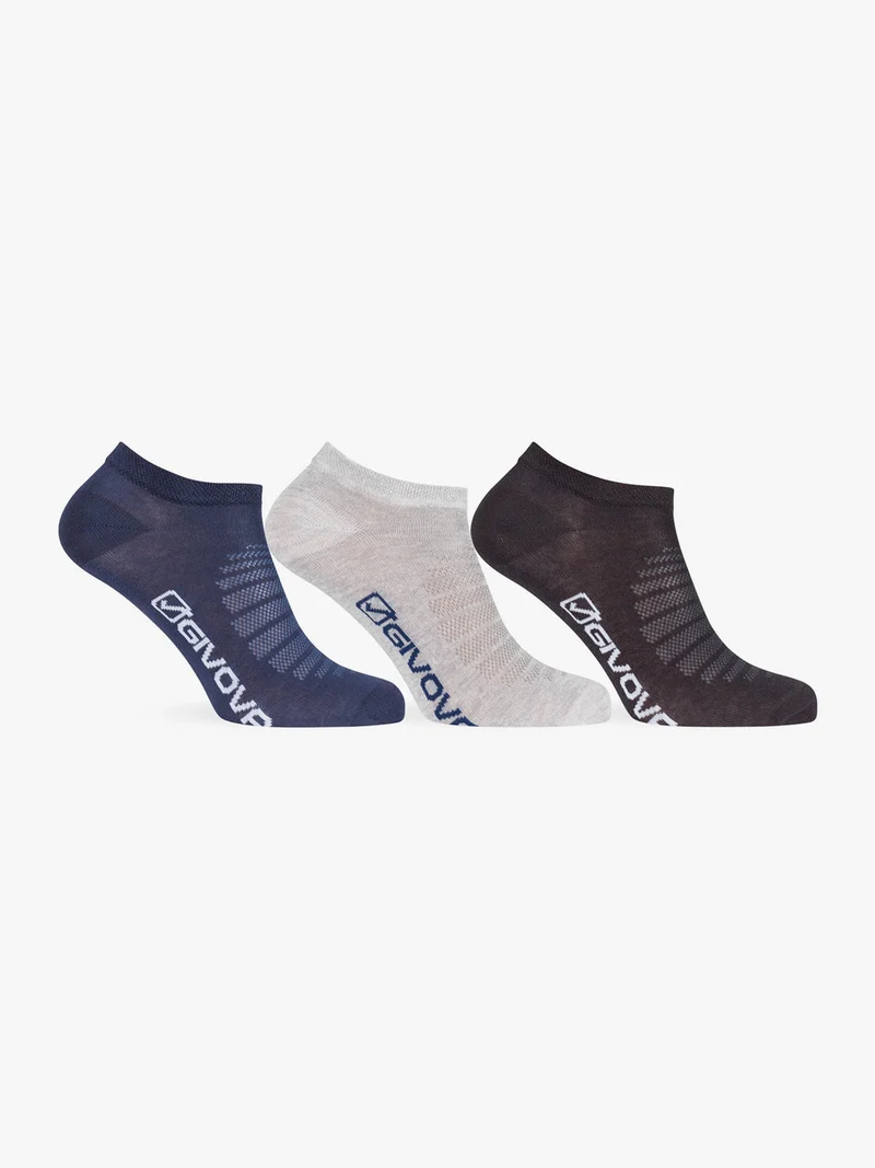 3 Paia di calze fantasmini da uomo - grigio