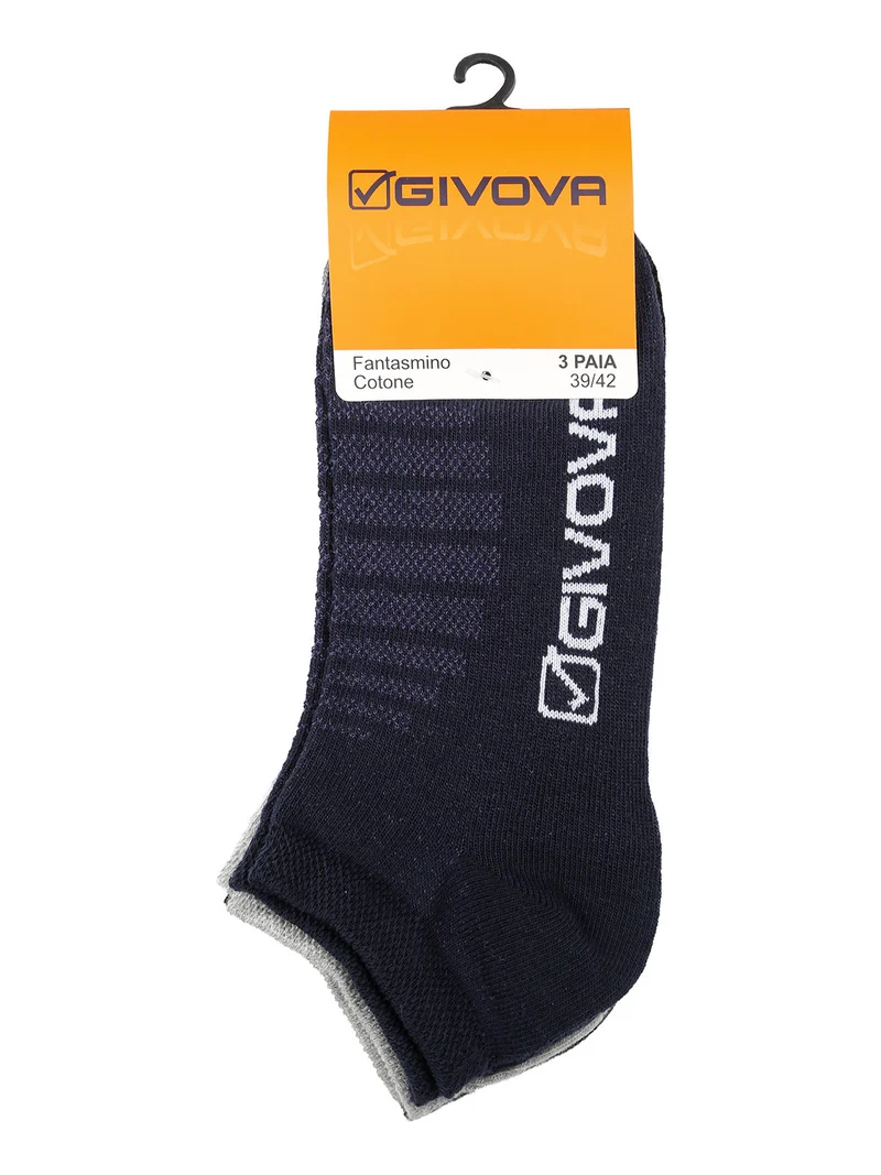 3 Paia di calze fantasmini da uomo - grigio