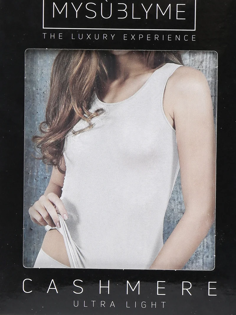 Canotta donna in cashmere - taupe