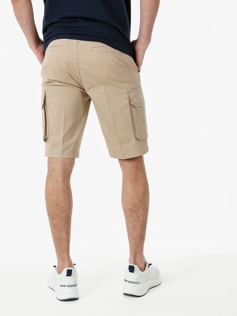 Bermuda cargo da uomo in cotone - khaki
