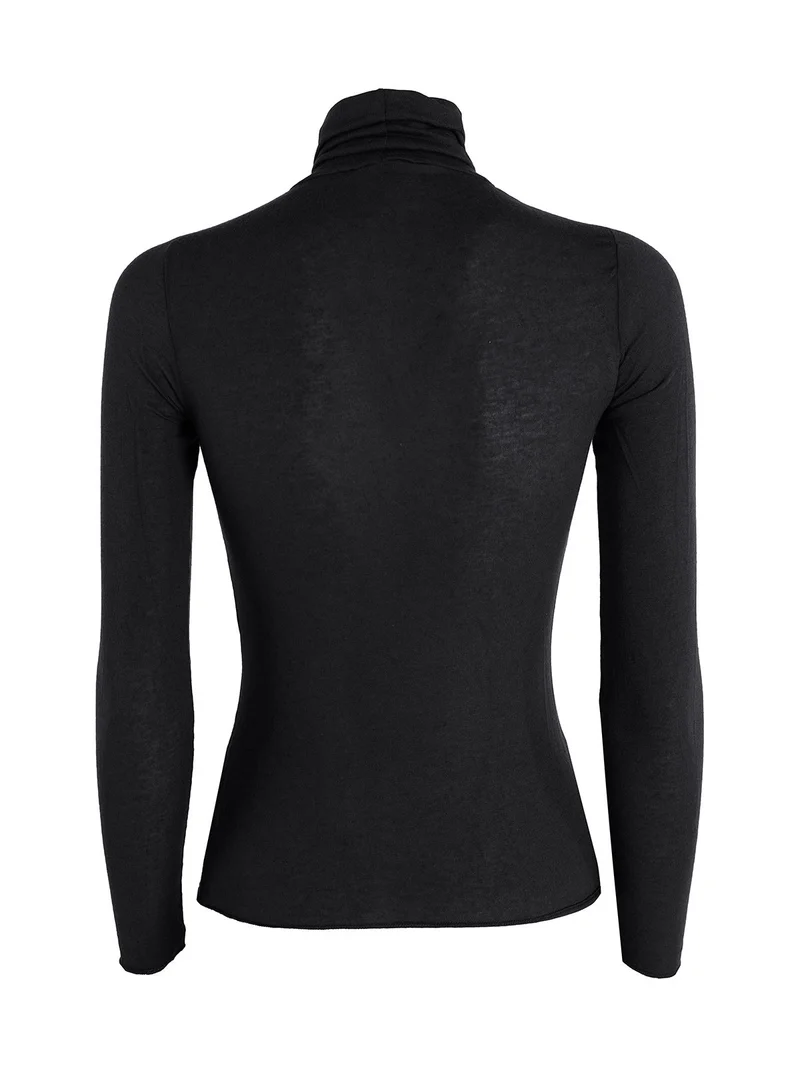 Dolcevita donna in cashmere ultra light - nero