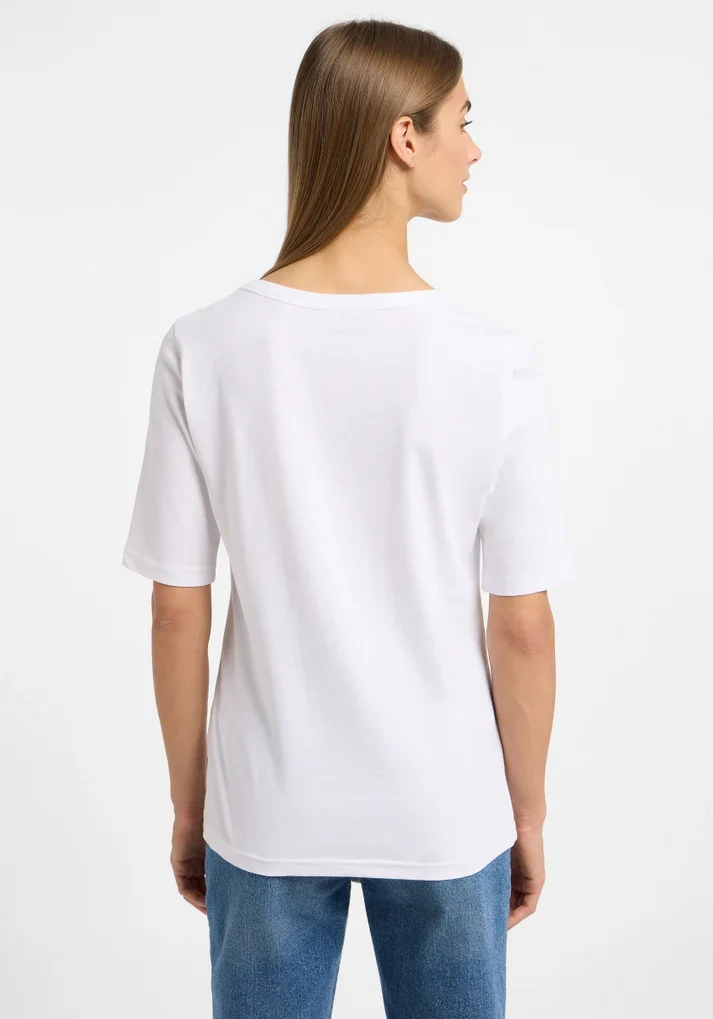 ELBSAND Siva T-Shirt Damen schmaler Schnitt Single Jersey