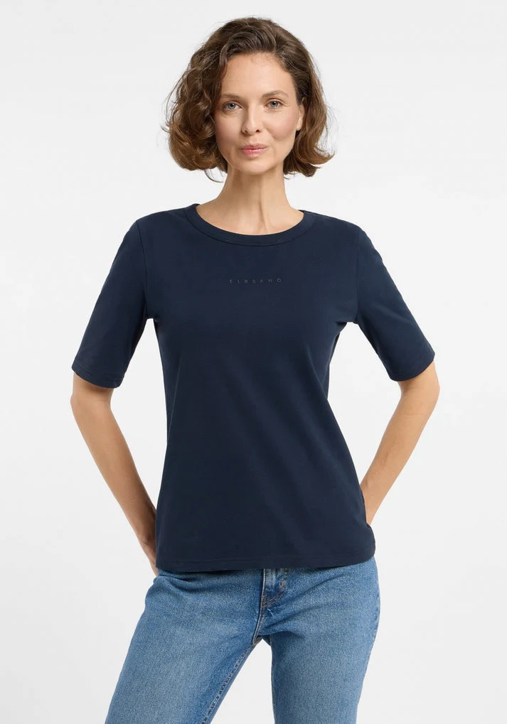 ELBSAND Siva T-Shirt Damen schmaler Schnitt Single Jersey