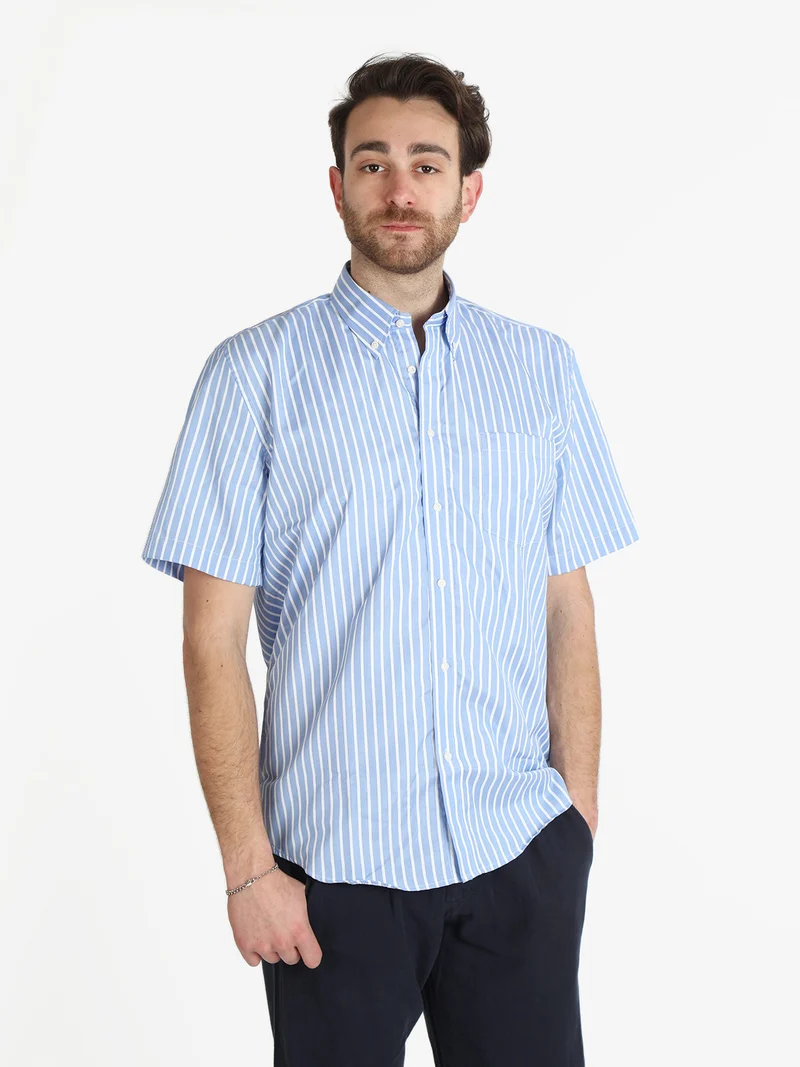 Camicia uomo manica corta - blu