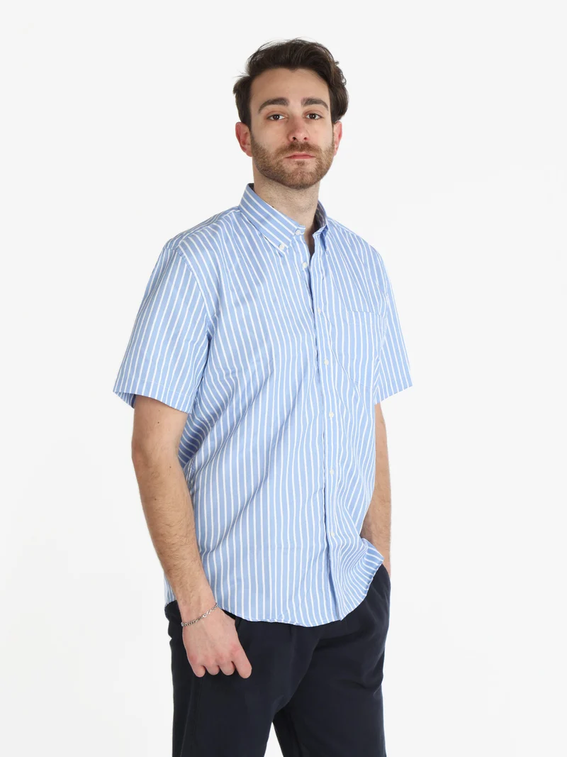 Camicia uomo manica corta - blu
