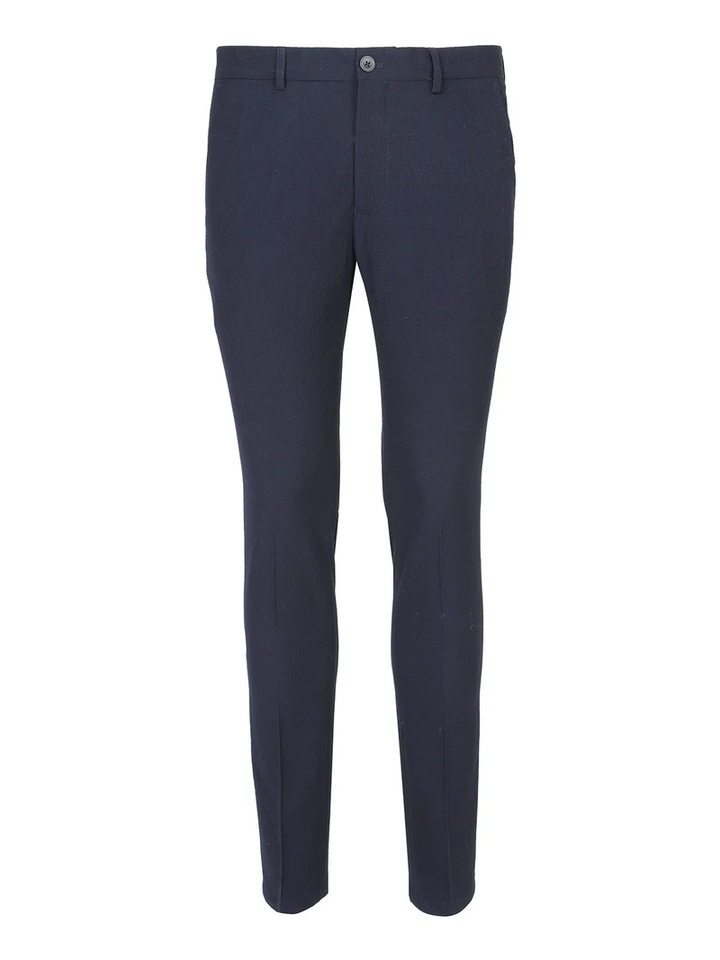 Pantaloni eleganti da uomo slim fit - blu scuro