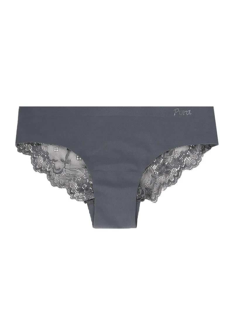 Slip con pizzo modello Vera - grigio