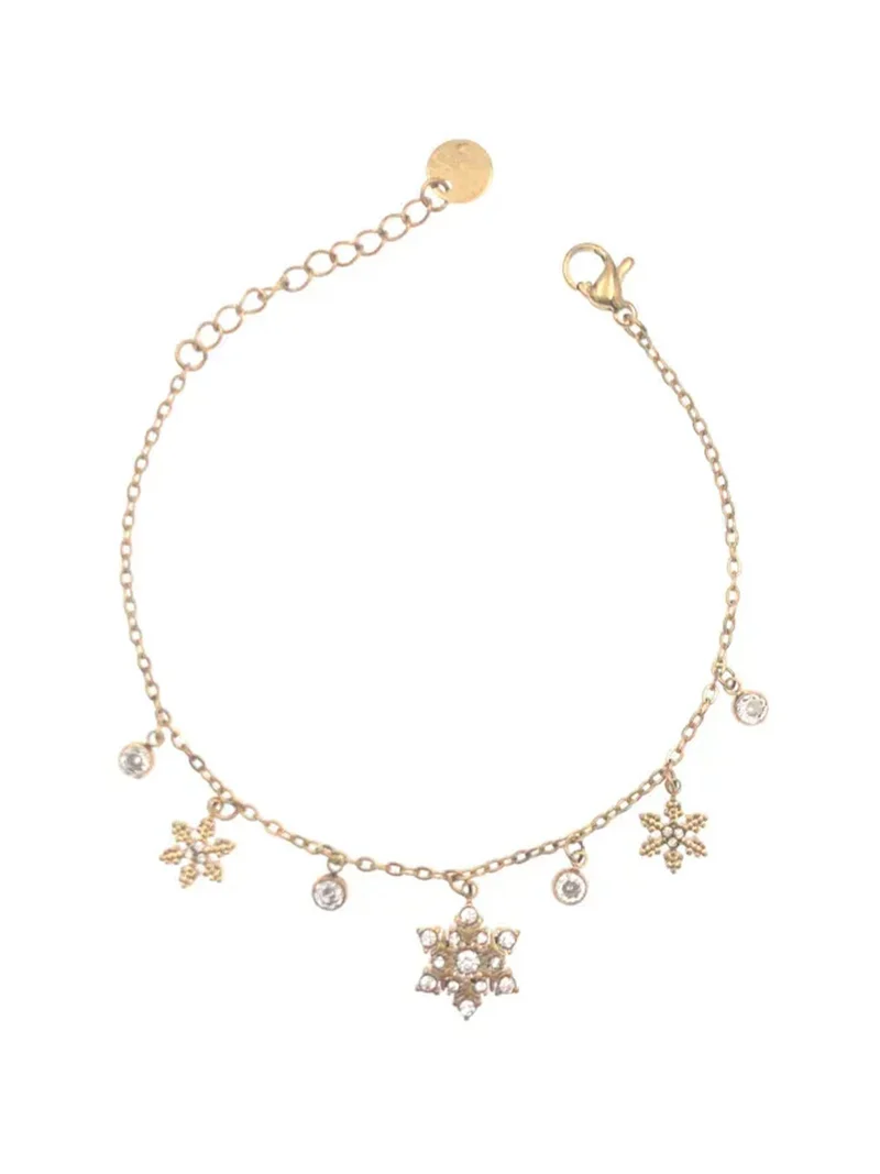 Solada Bracciale con fiocchi di neve in acciaio donna