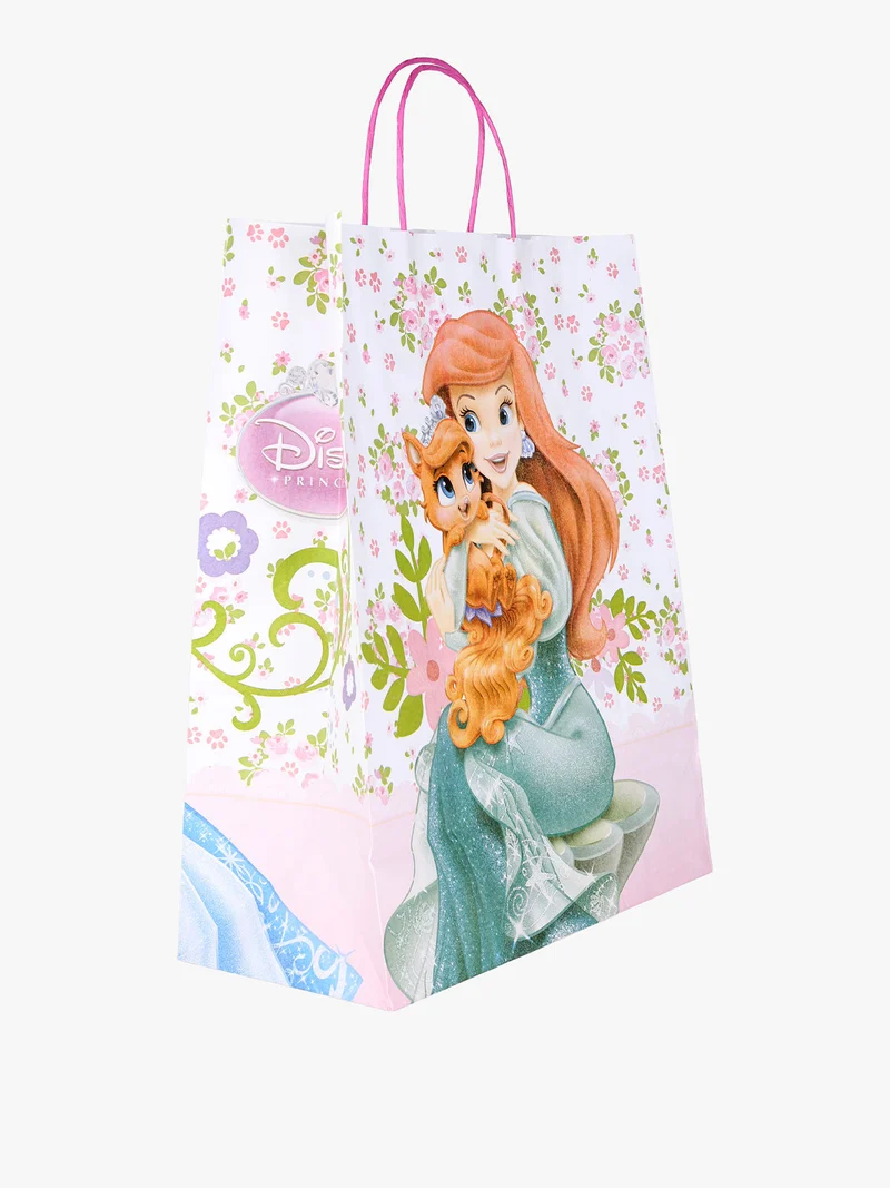 Sacchetto da regalo in carta con stampa Principesse - rosa