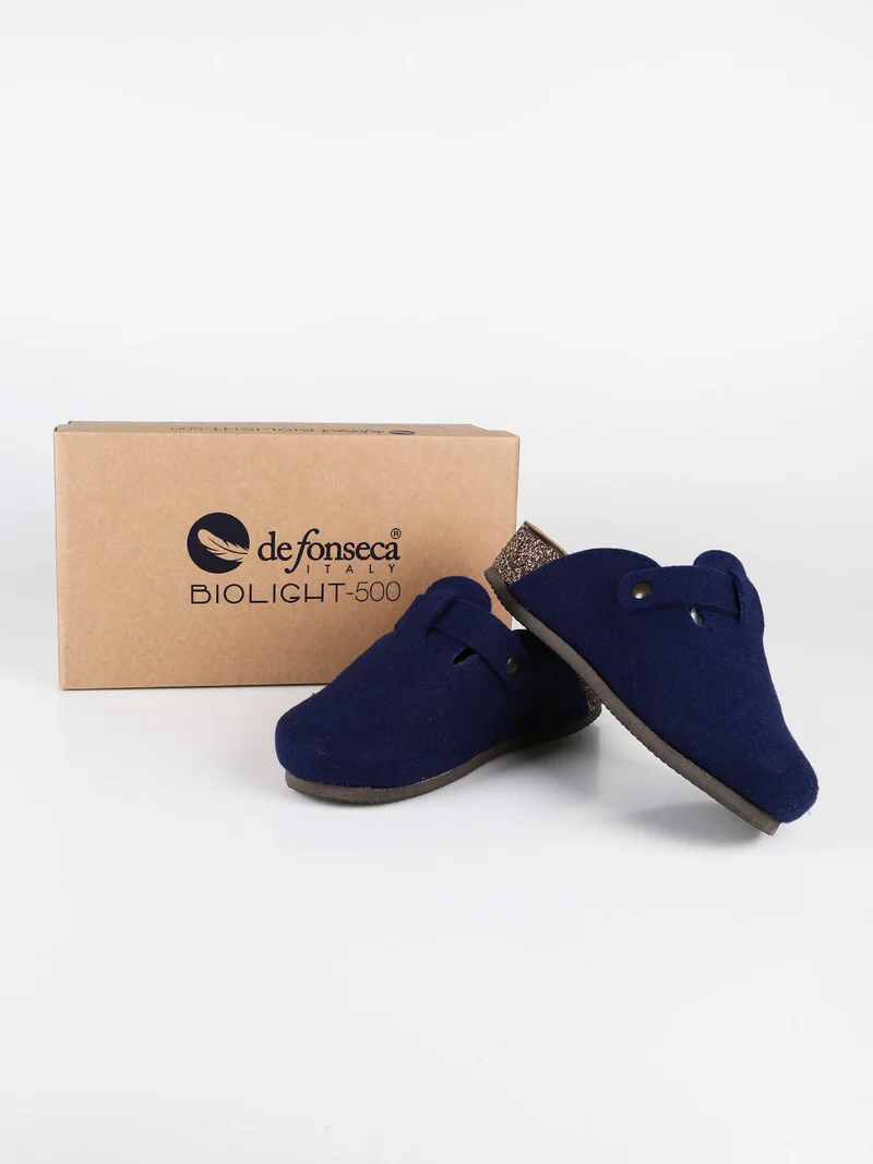 Bio light 500 Pantofole donna in feltro - blu scuro