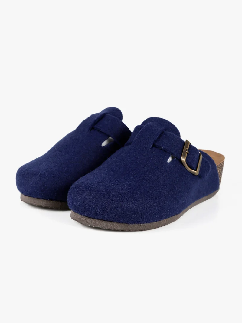 Bio light 500 Pantofole donna in feltro - blu scuro
