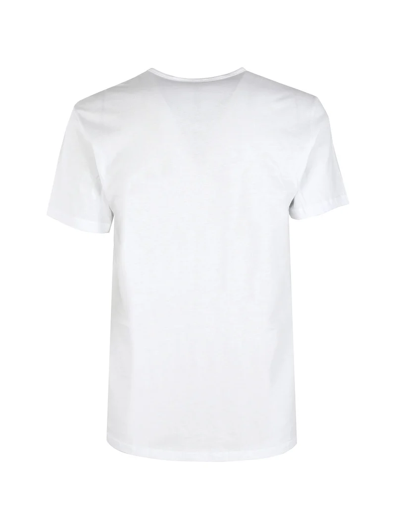 T-shirt intima da uomo in cotone scollo V - bianco