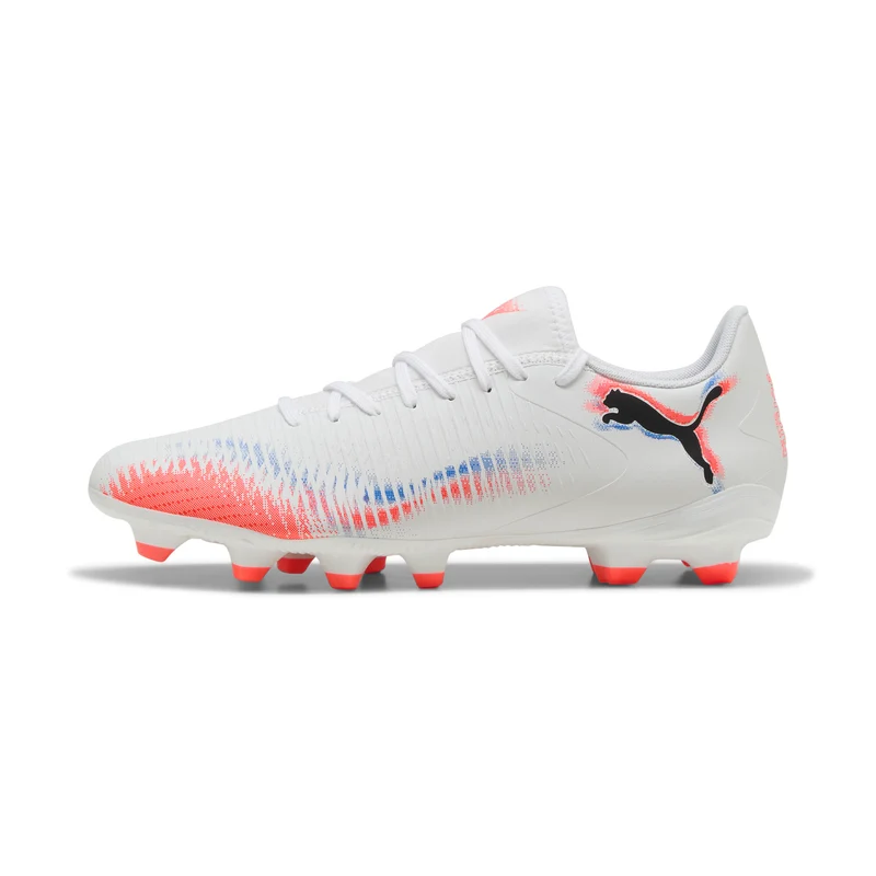 PUMA FUTURE 8 PLAY FG/AG Fußballschuhe Weiß/Schwarz/Rot