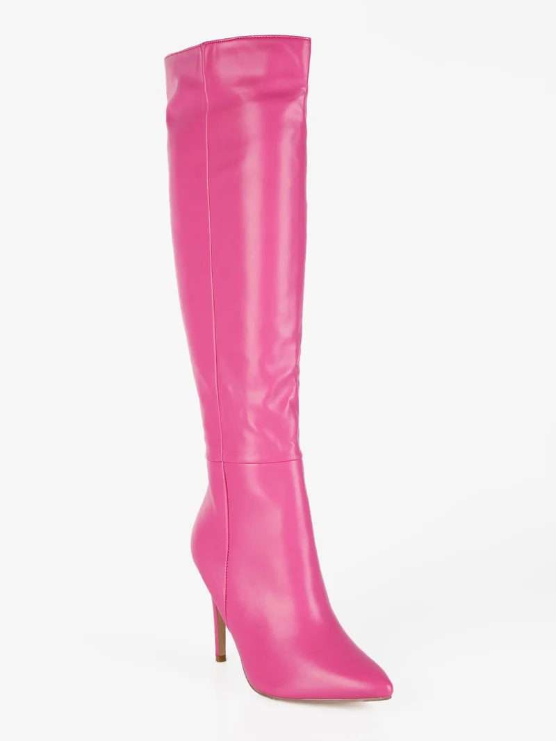 Stivali donna con tacco a spillo - fucsia