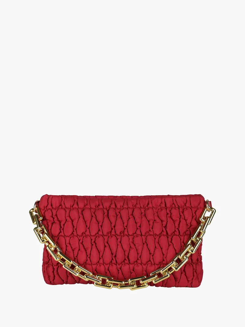 Borsa donna trapuntata con tracolla - rosso
