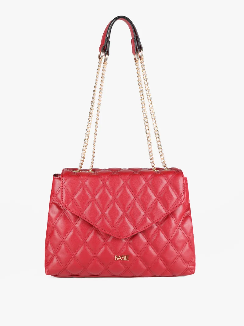 Borsa donna trapuntata a tracolla - rosso