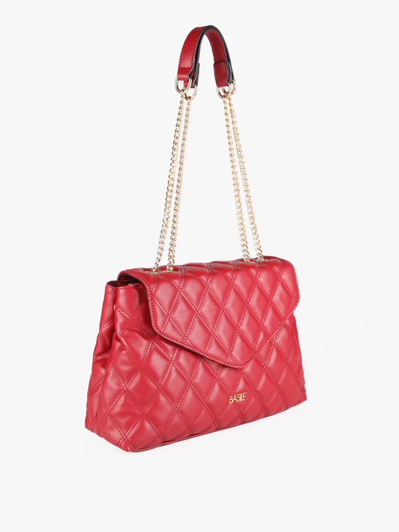 Borsa donna trapuntata a tracolla - rosso