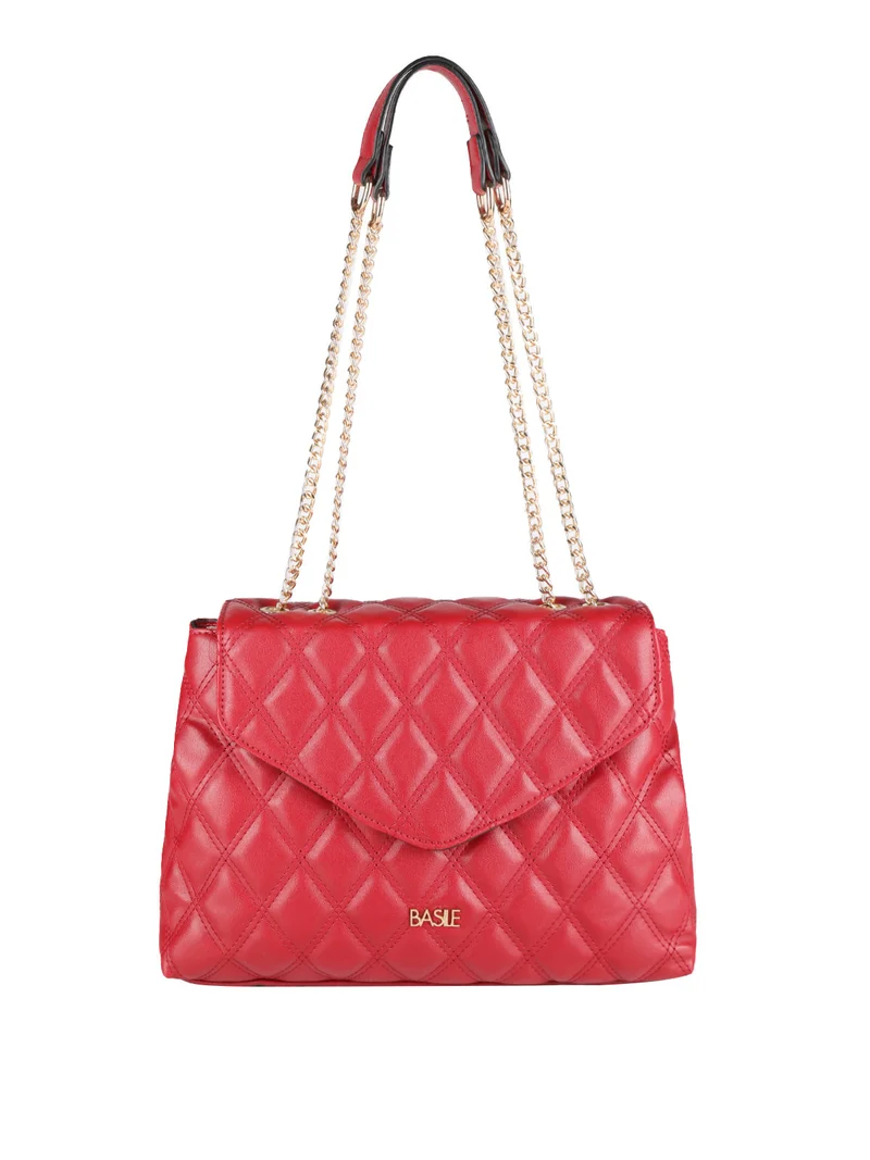 Borsa donna trapuntata a tracolla - rosso