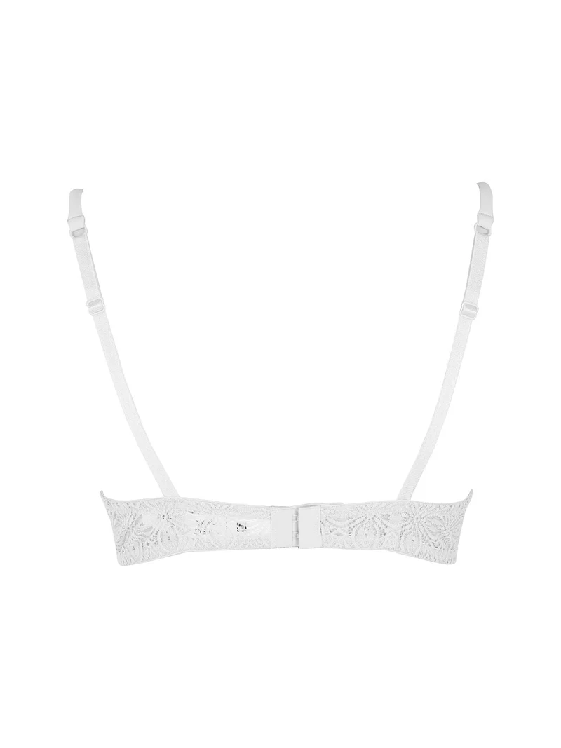 902 Reggiseno a triangolo graduato in pizzo - bianco