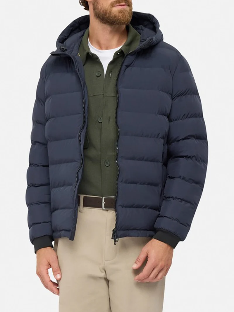SPHERICA Giubbotto imbottito da uomo con cappuccio e zip - nero