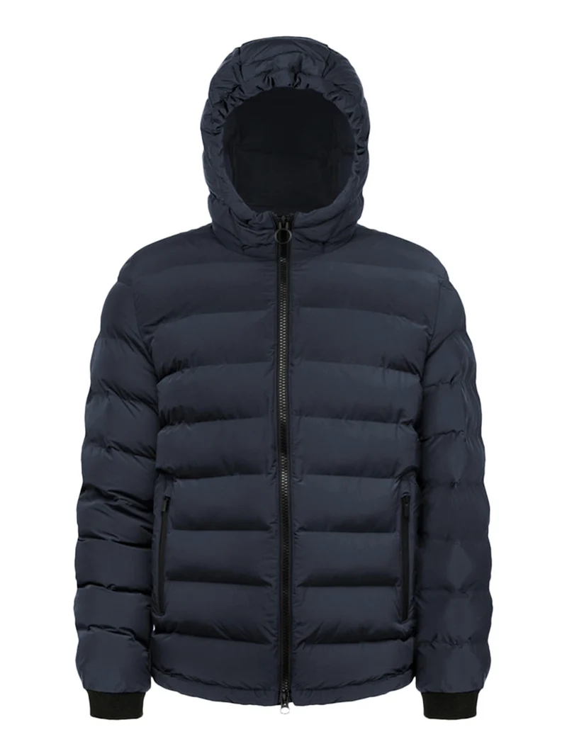 SPHERICA Giubbotto imbottito da uomo con cappuccio e zip - nero